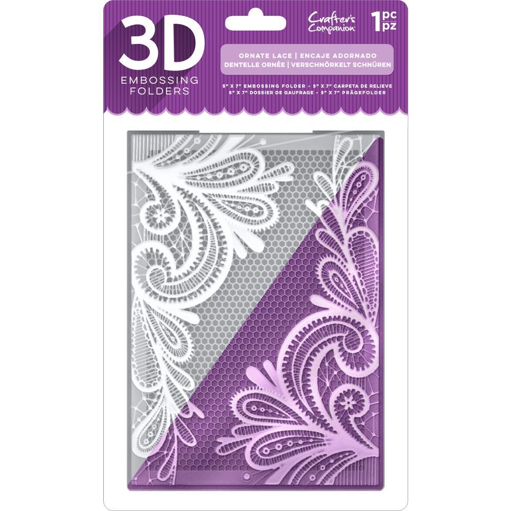 Crafter's Companion 5" x 7" 3D Card Embossing Folder Love Blossoms 
