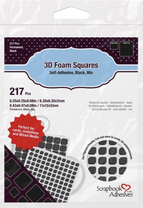 Scrapbook Adhesives 3D Foam Squares Variety Pack 217/Pkg