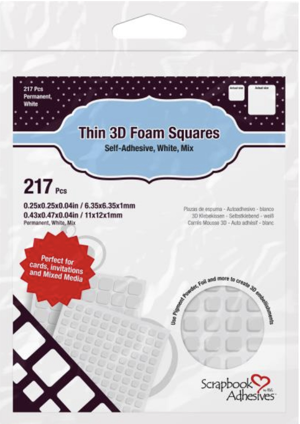 Scrapbook Adhesives Thin 3D Adhesive Foam Squares 217/Pkg