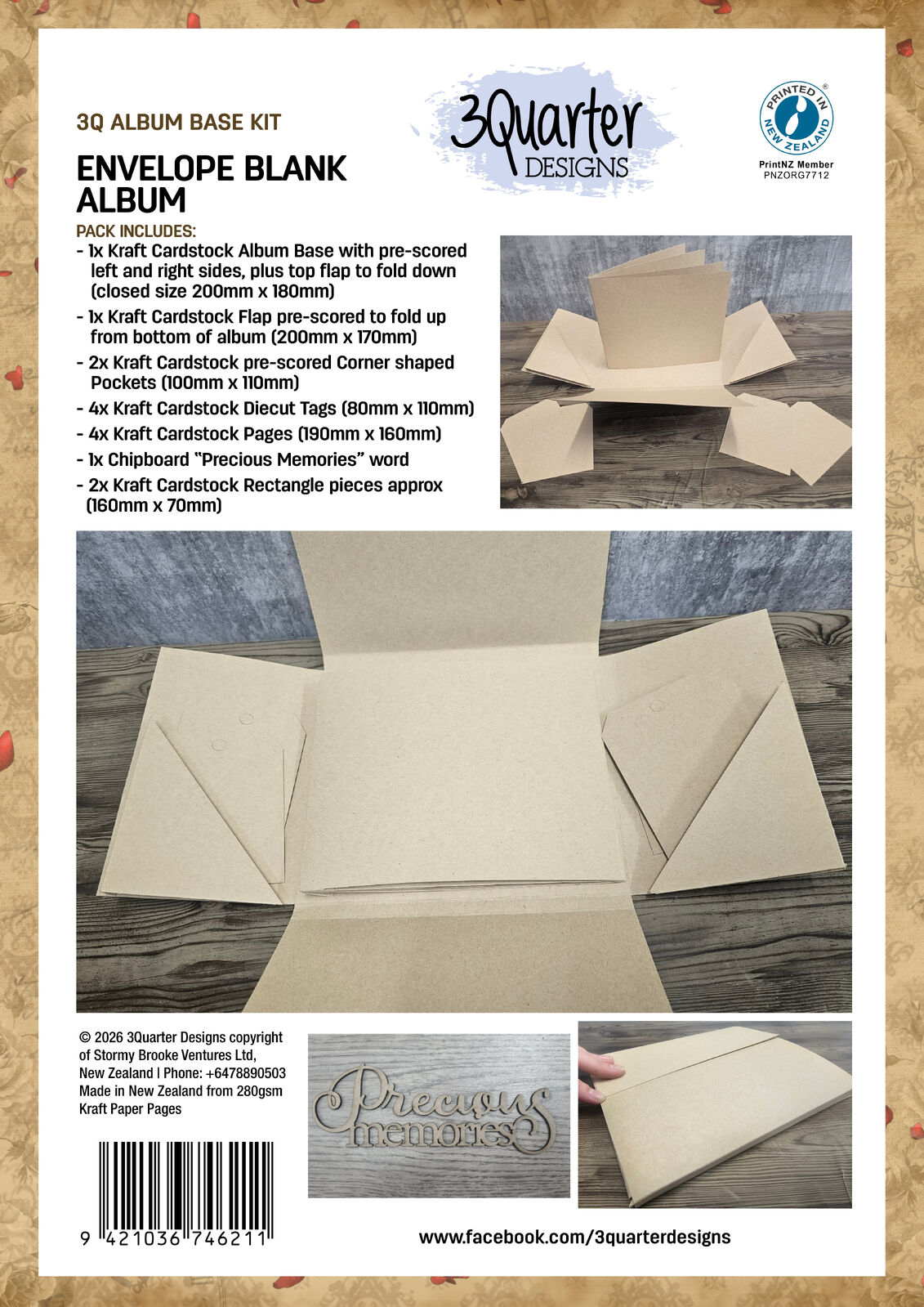 3Quarter Design Envelope Blank Album