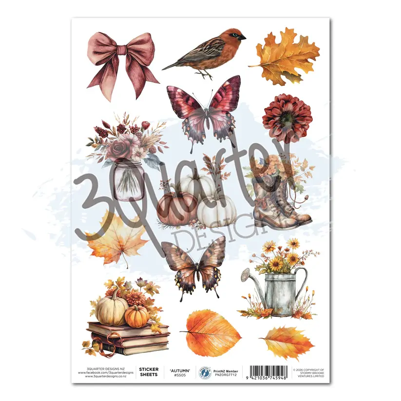 3Quarter Designs - Autumn Whispers - Sticker Sheet