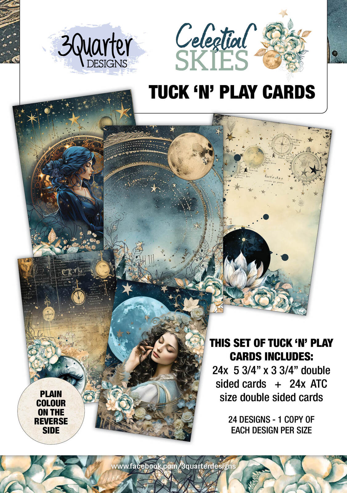 3Quarter Designs - Celestial Skies - Tuck n Play Cards