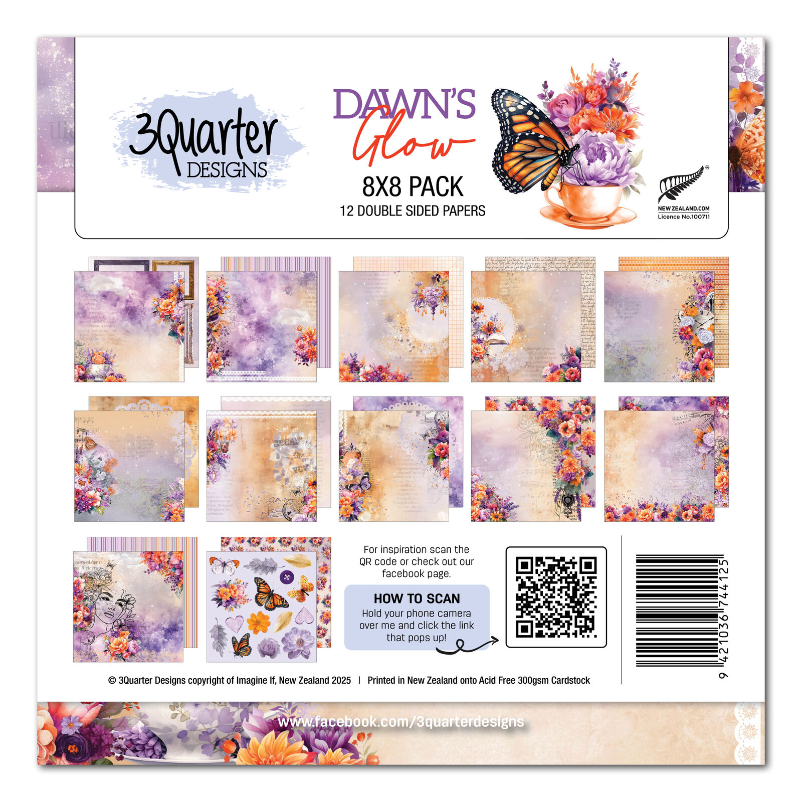 3Quarter Designs - Dawn’s Glow - 8x8 Pack