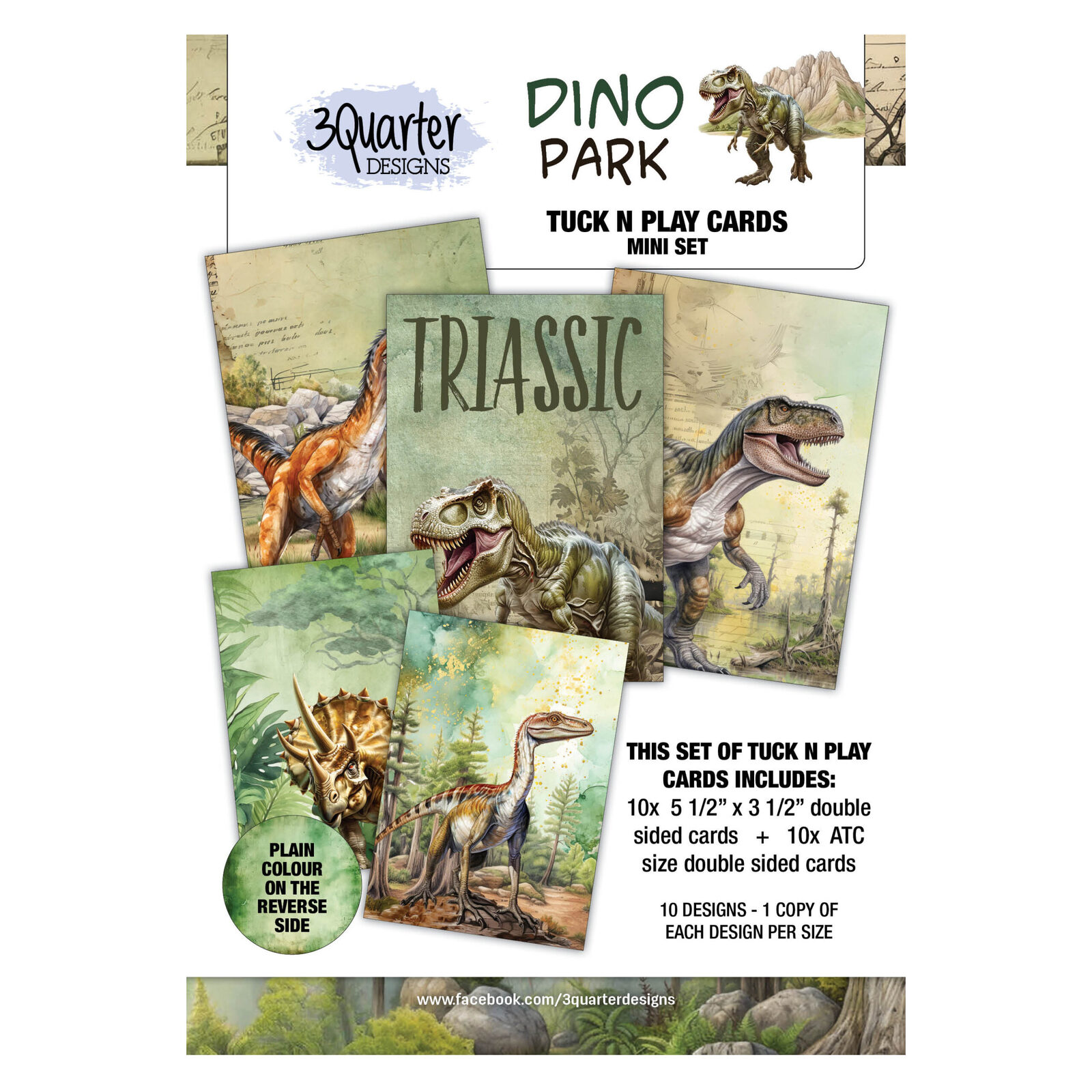 3Quarter Designs - Dino Park - Mini Tuck n Play Cards