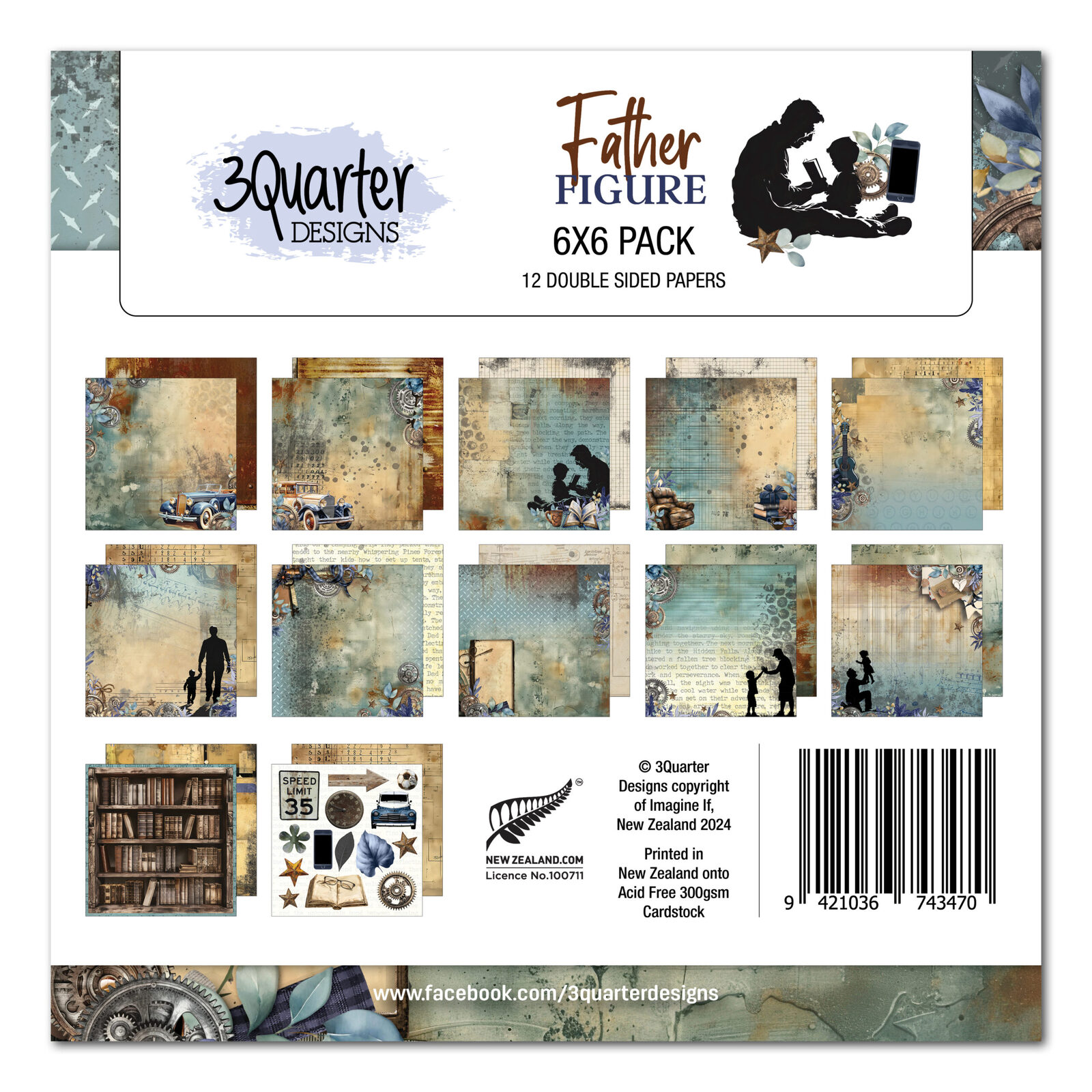 3Quarter Designs - Father Figure - 6x6 Pack