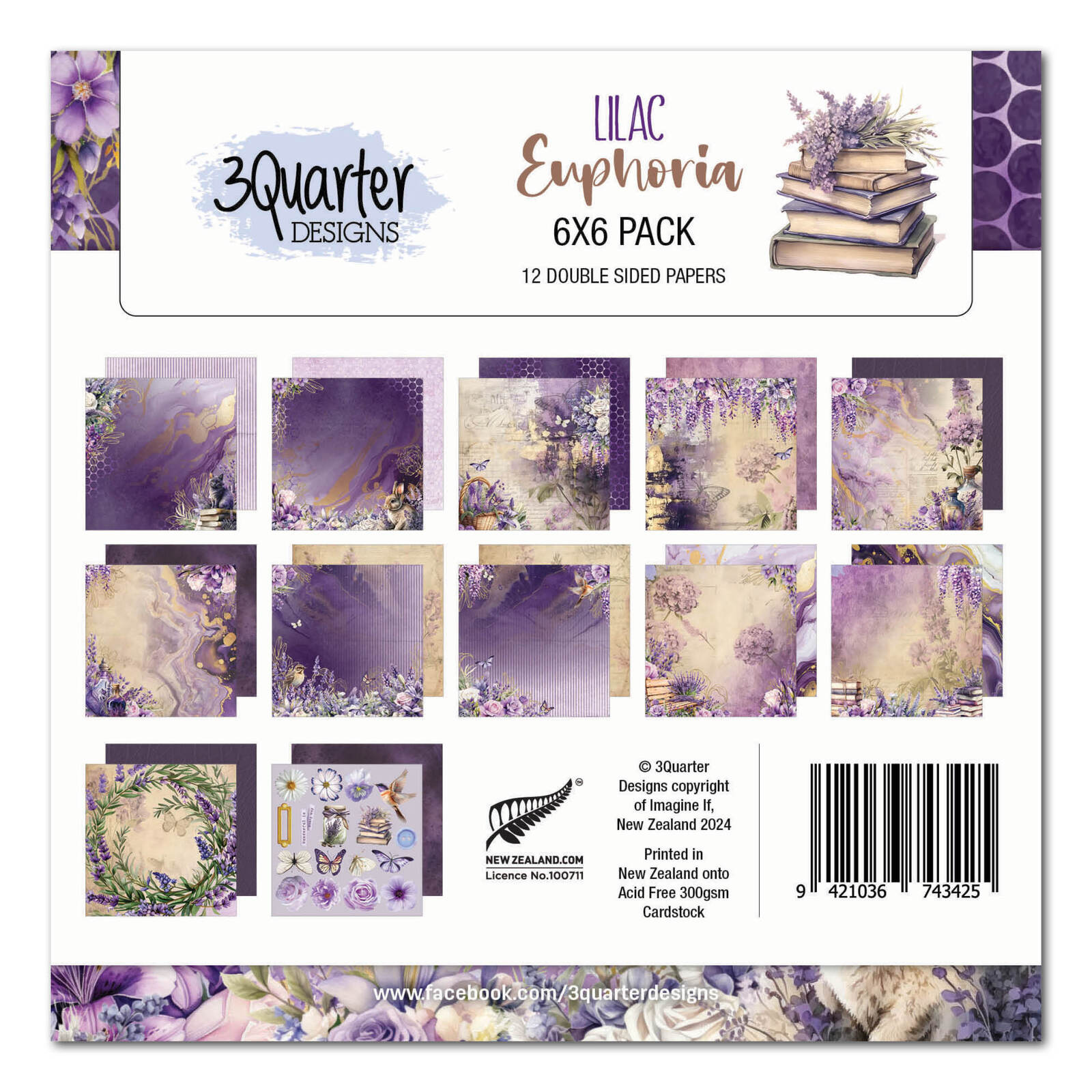 3Quarter Designs - Lilac Euphoria - 6x6 Pack
