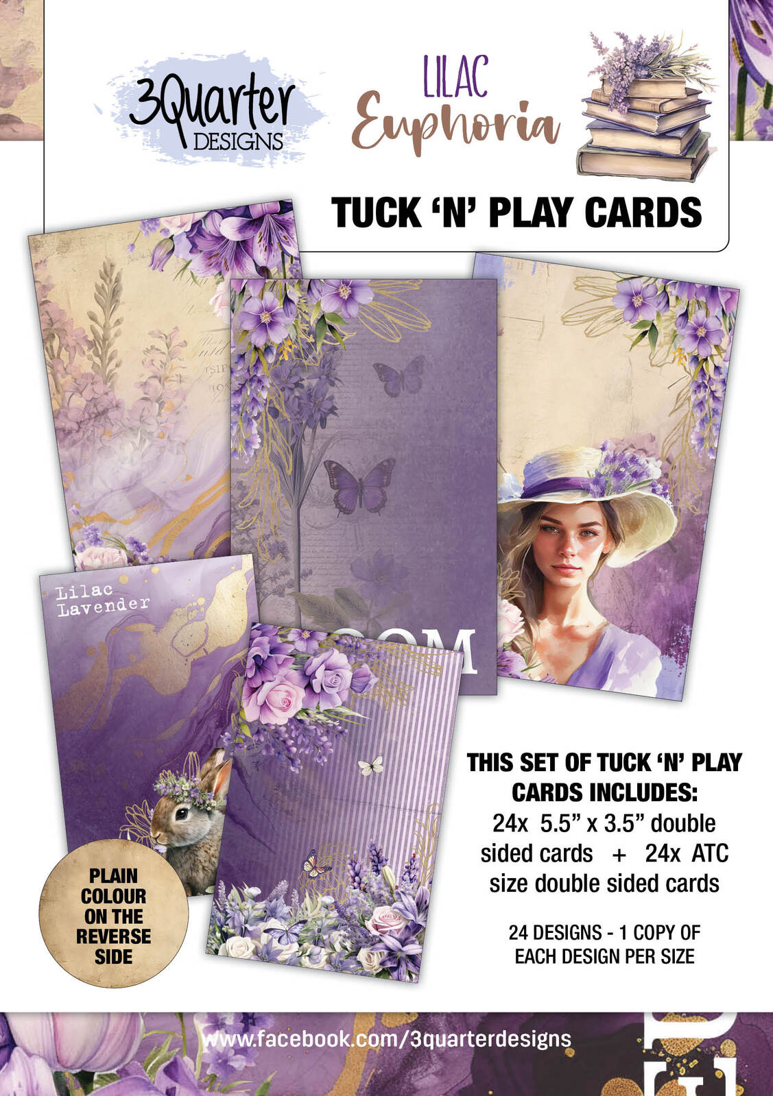 3Quarter Designs - Lilac Euphoria - Tuck n Play Cards