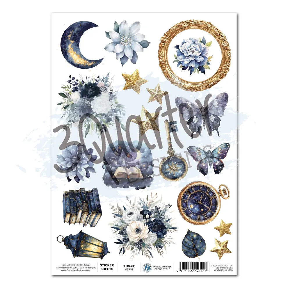 3Quarter Designs - Lunar Horoscope - Sticker Sheet