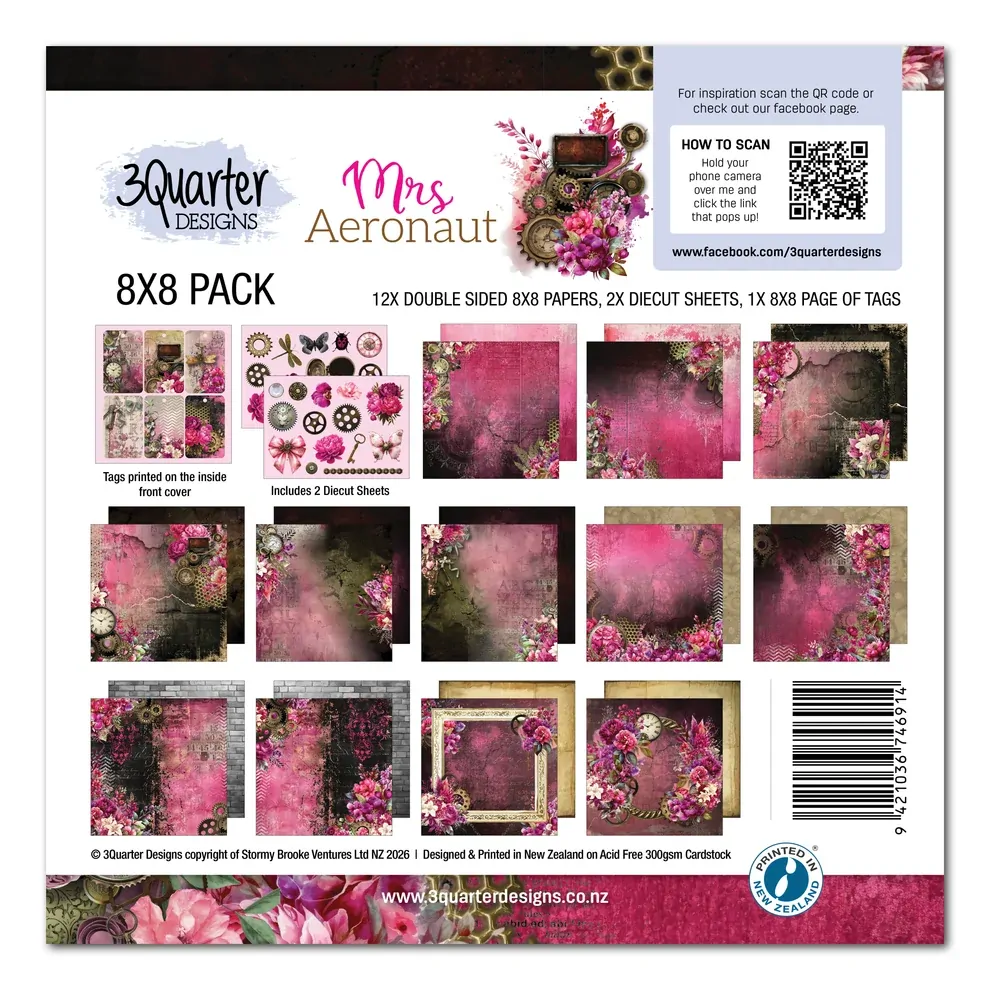 3Quarter Designs - Mrs Aeronaut - 8x8 Pack