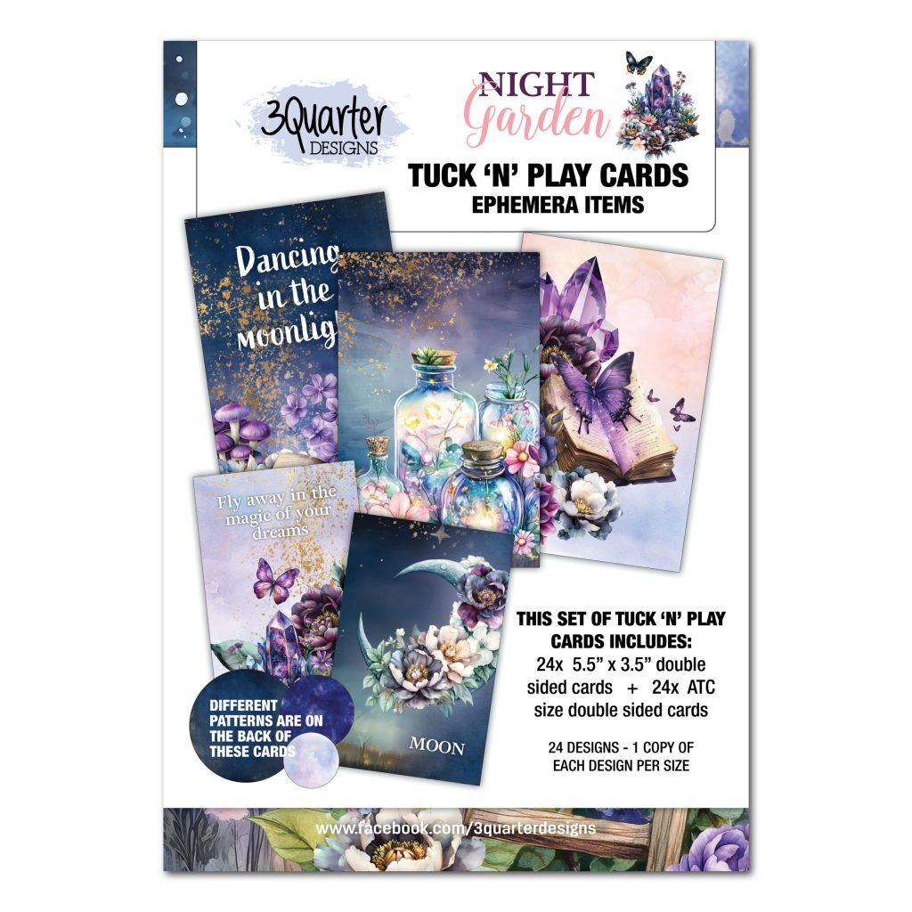 3Quarter Designs - Night Garden - Tuck n Play Cards