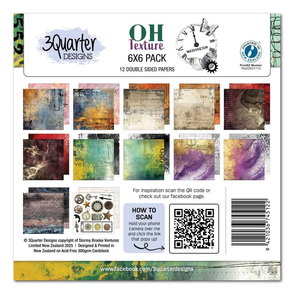3Quarter Designs - Oh Texture - 6x6 Pack
