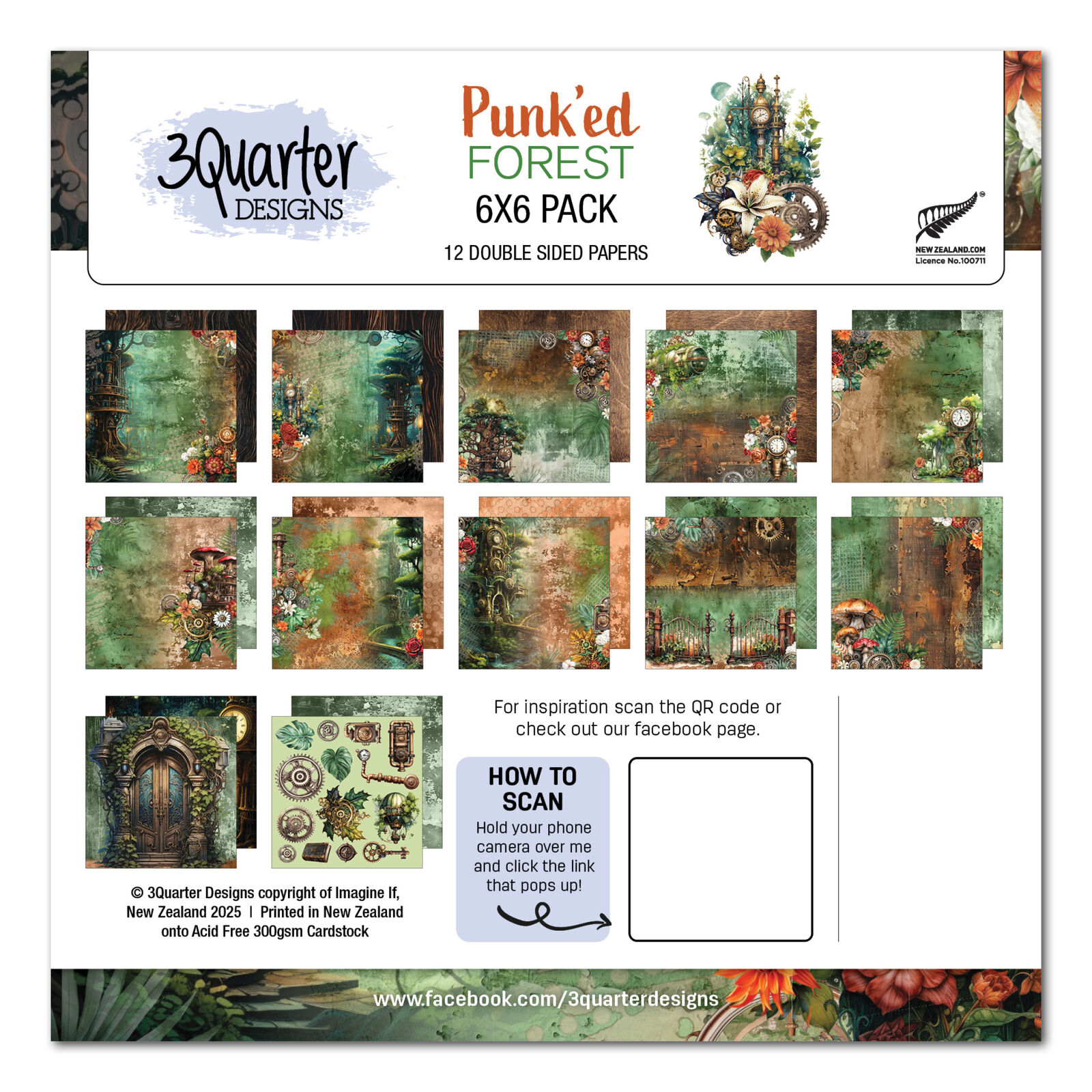 3Quarter Designs - Punk’ed Forest - 6x6 Pack