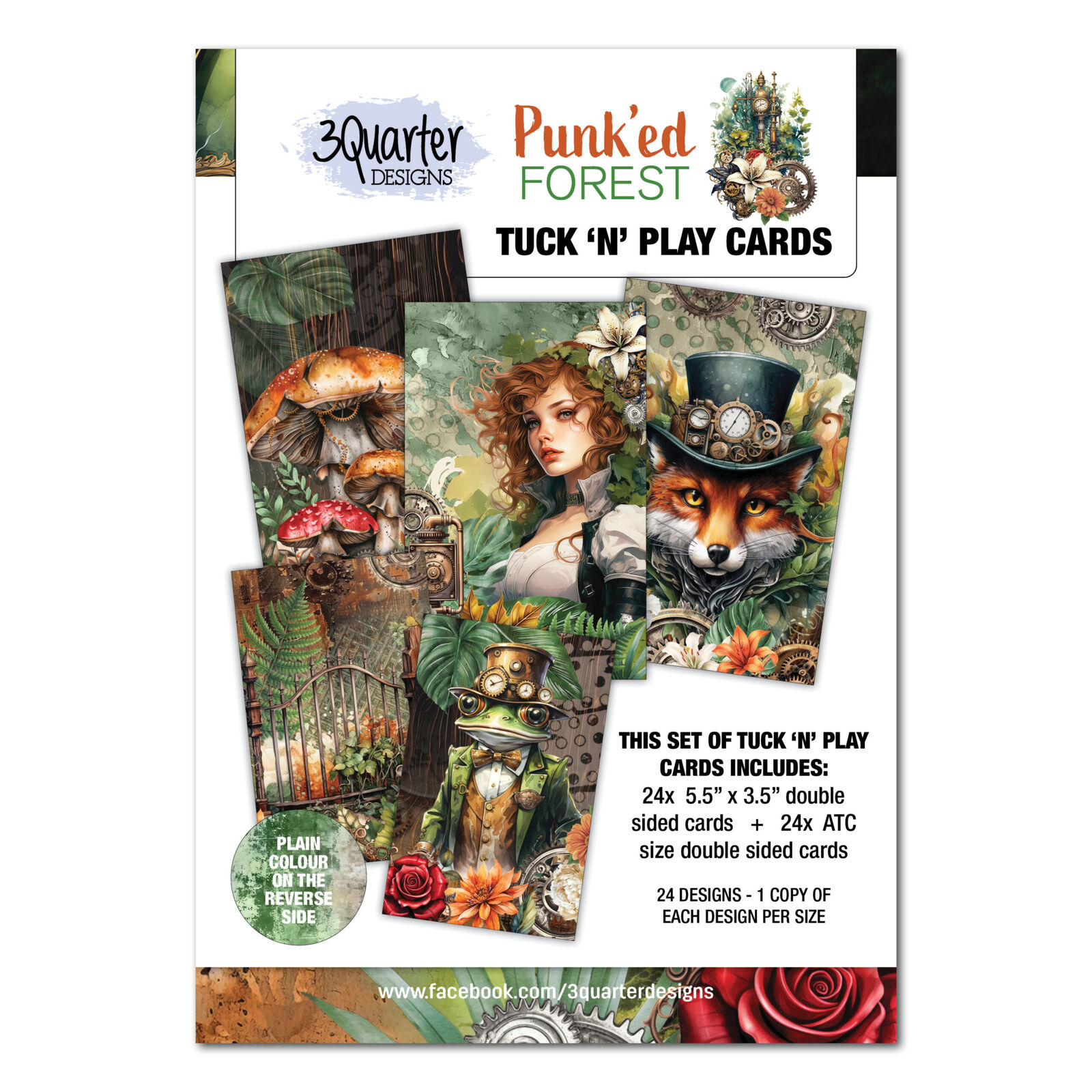 3Quarter Designs - Punk’ed Forest - Tuck n Play Cards