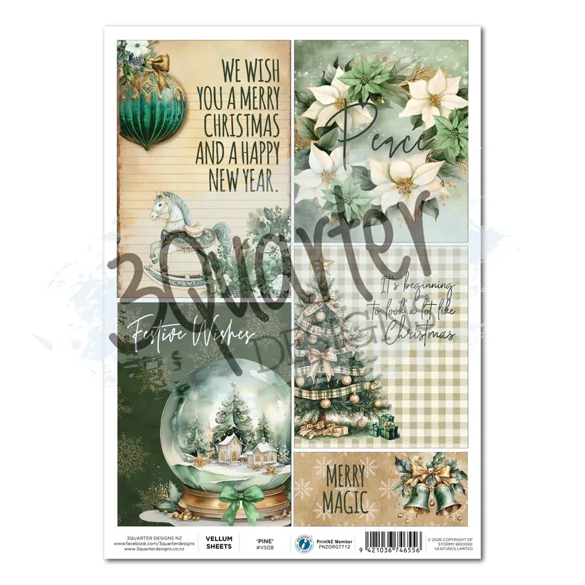 3Quarter Designs - Pine Festivities - Vellum