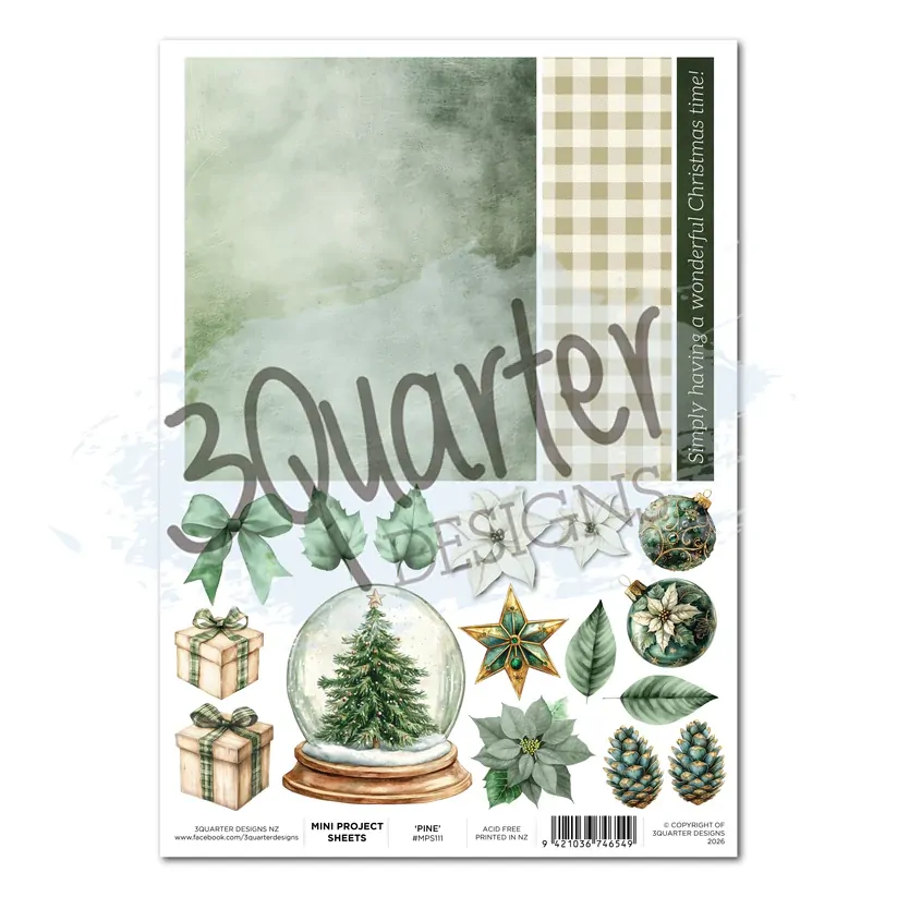 3Quarter Designs - Pine Festivities - Mini Project Sheet