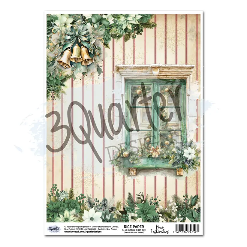 3Quarter Designs - Pine Festivities - Rice Paper