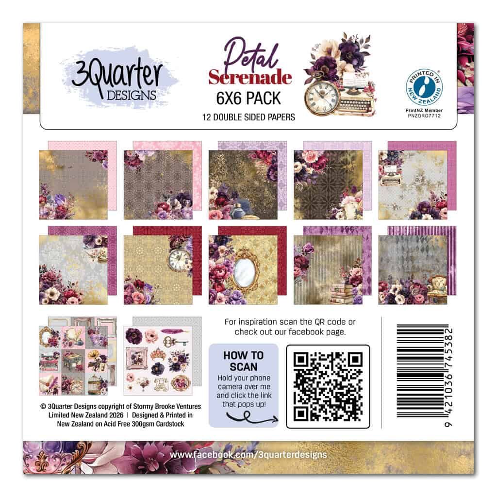 3Quarter Designs - Petal Serenade - 6x6 Pack