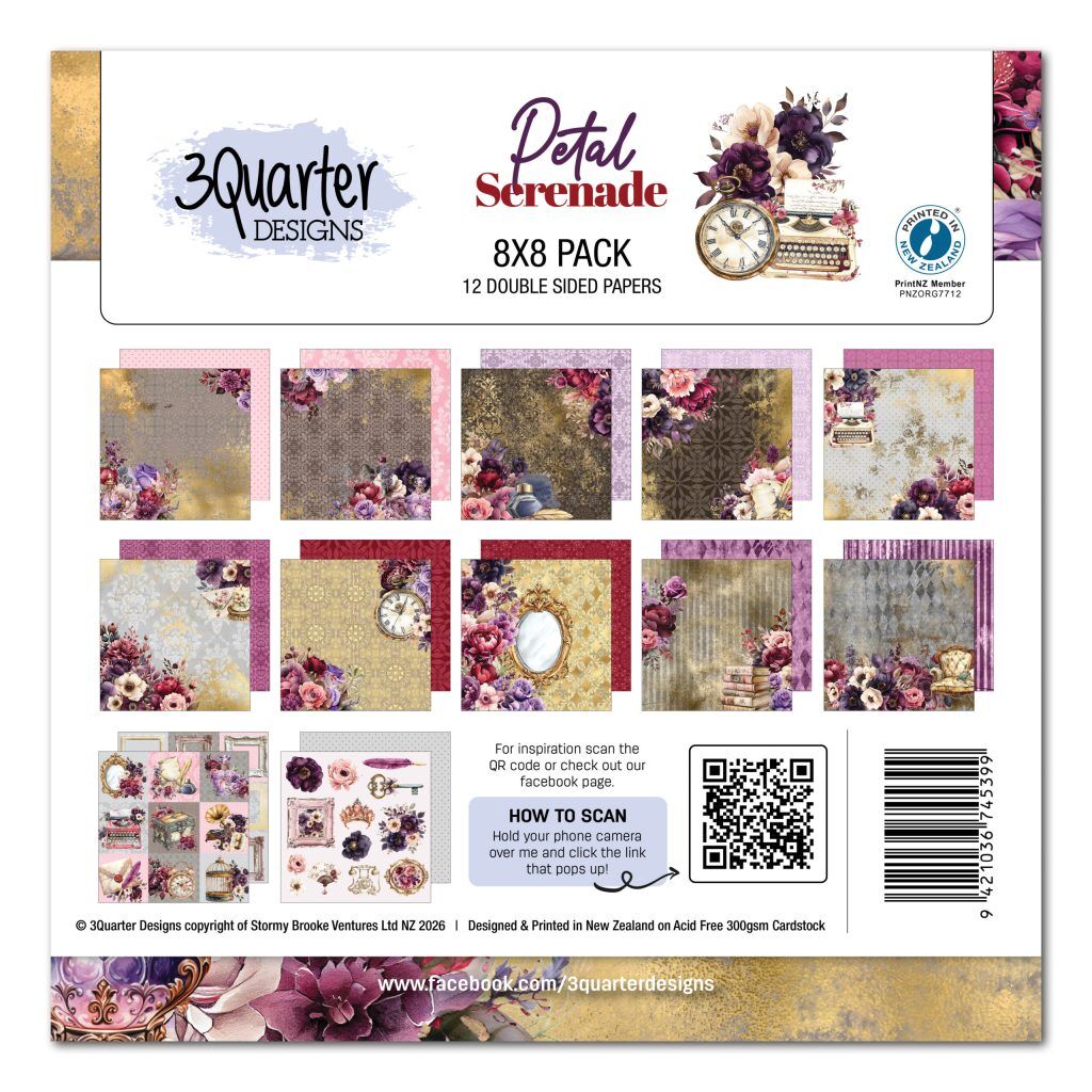 3Quarter Designs - Petal Serenade - 8x8 Pack