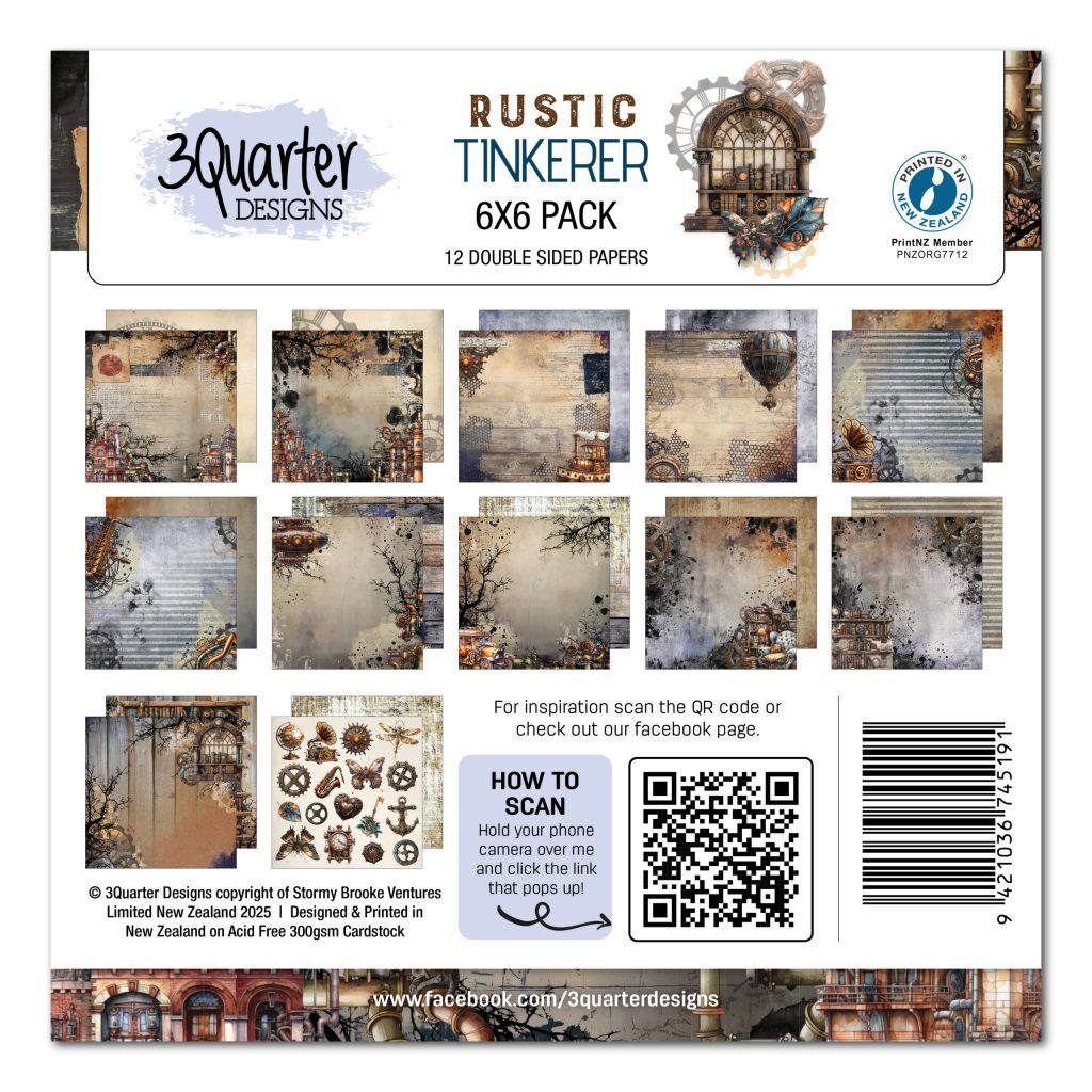 3Quarter Designs - Rustic Tinkerer - 6x6 Pack