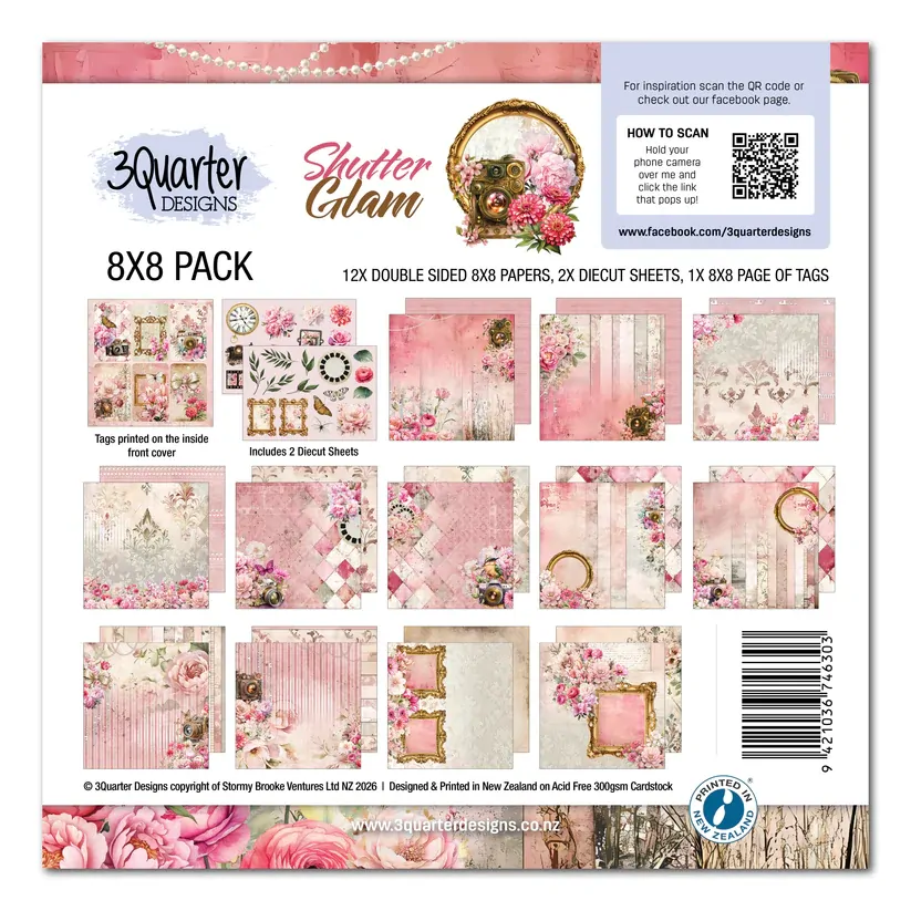 3Quarter Designs - Shutter Glam - 8x8 Pack