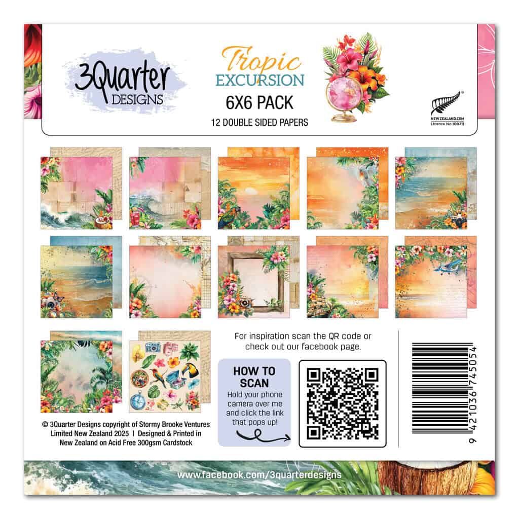 3Quarter Designs - Tropic Excursion - 6x6 Pack