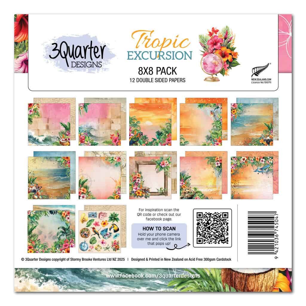 3Quarter Designs - Tropic Excursion - 8x8 Pack