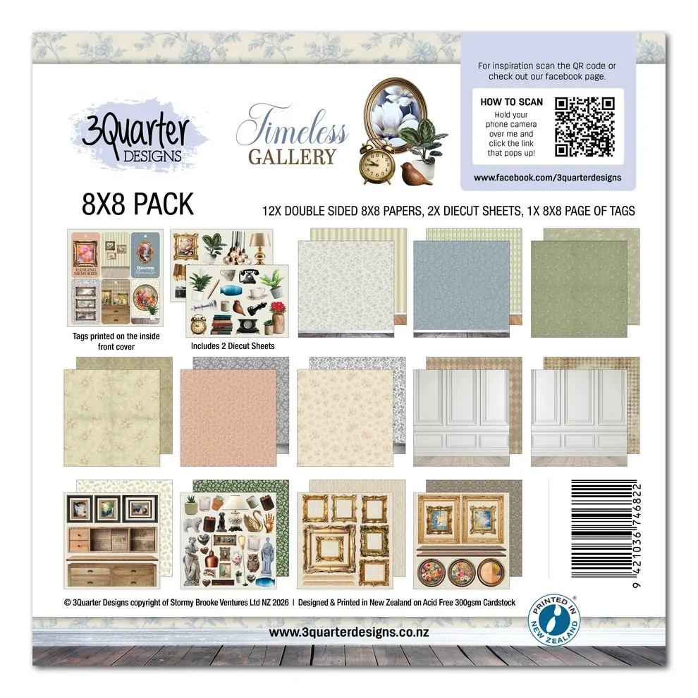 3Quarter Designs - Timeless Gallery - 8x8 Pack