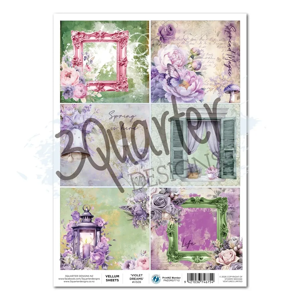 3Quarter Designs - Violet Dreams - Vellum
