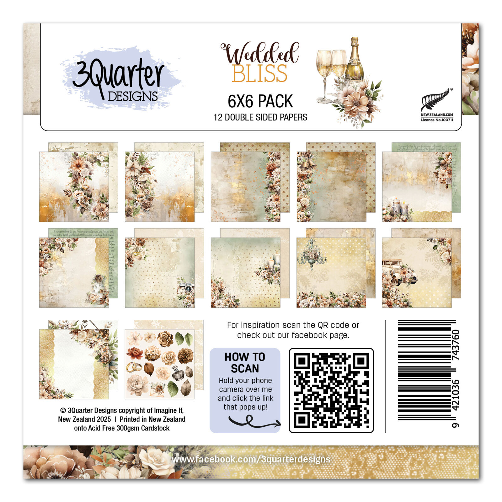 3Quarter Designs - Wedded Bliss - 6x6 Pack