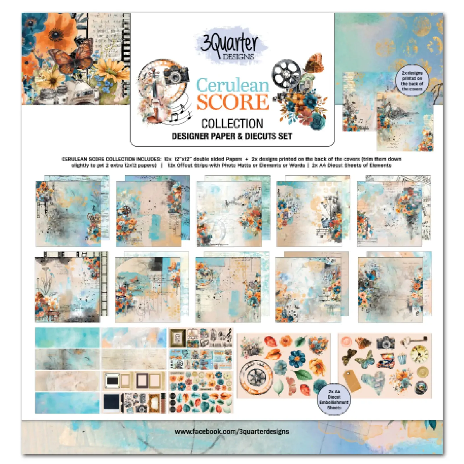3Quarter Designs - Cerulean Score - Collection Pack