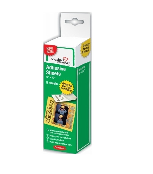 Scrapbook Adhesives by 3L - Adhesive Sheets 6x12 5 Sheets 