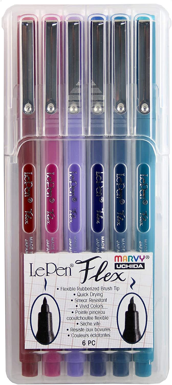 Uchida LePen Flex Set 6/Pkg Jewel Colours 