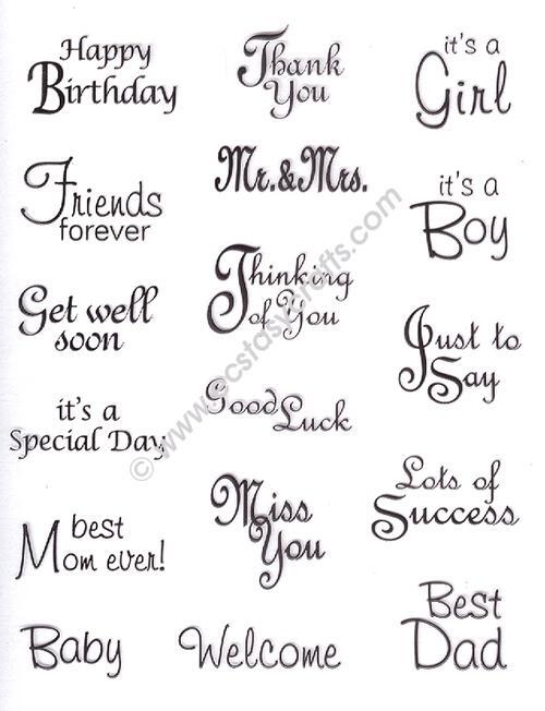 LeCreaDesign Clear Stamp Sentiments 
