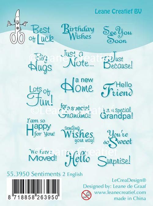LeCreaDesign Clear Stamp Sentiments 2