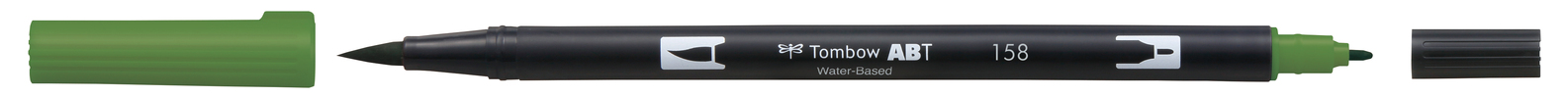 Tombow Dual Brush Pen - Dark Olive - 158