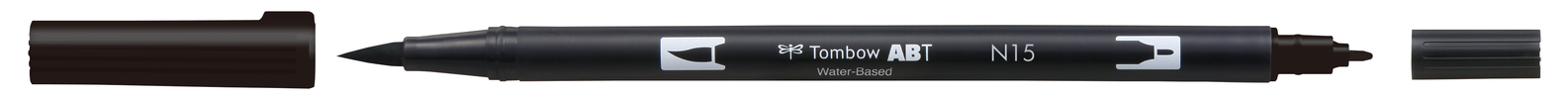 Tombow Dual Brush Pen - Black - N15