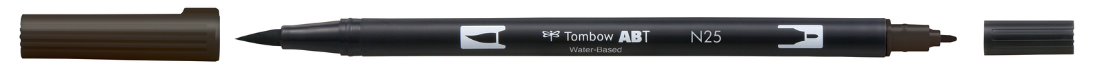 Tombow Dual Brush Pen - Lamp Black - N25