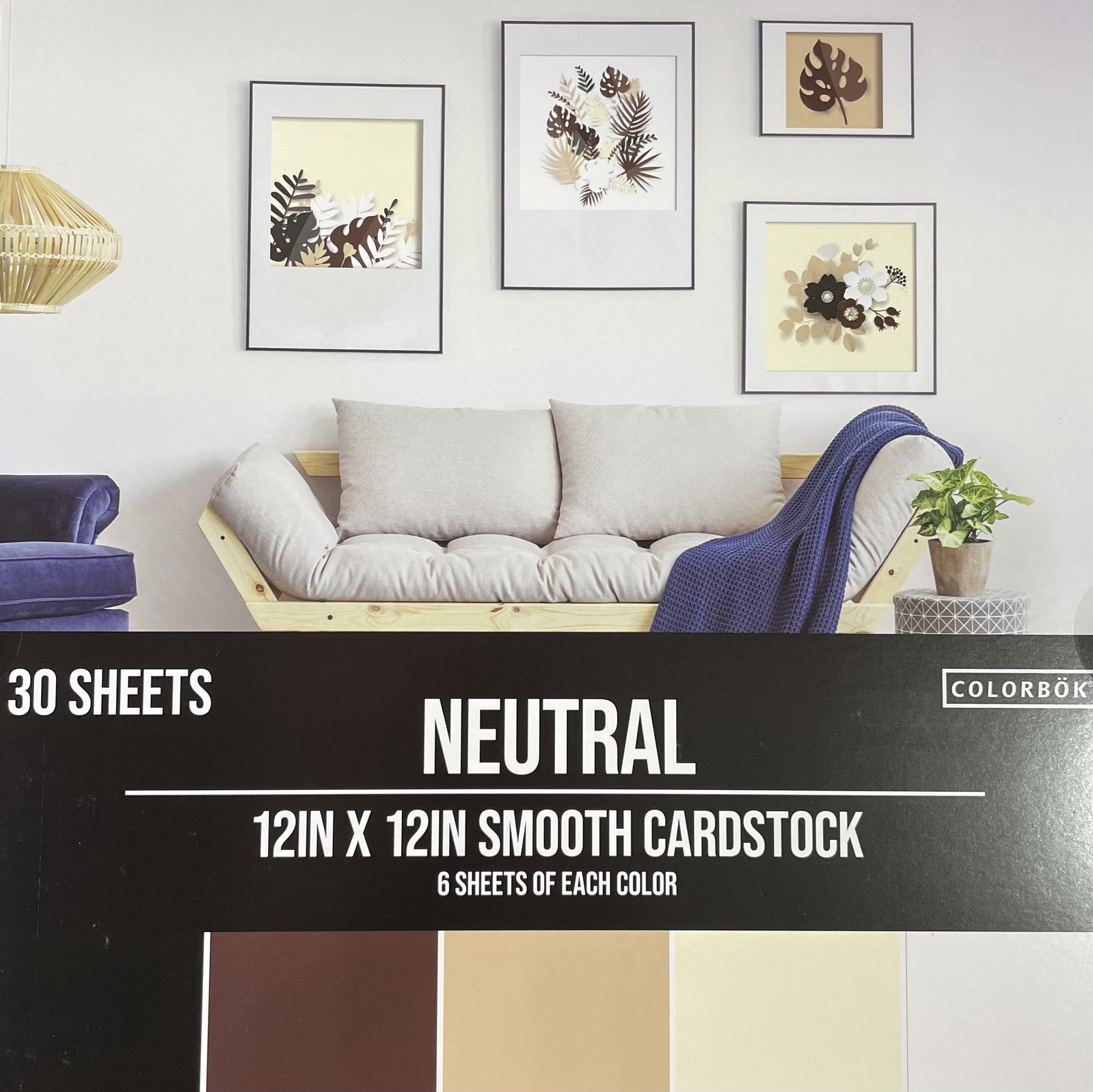 Colorbok 210gsm Smooth Cardstock 12x12 30 Pack Neutral 