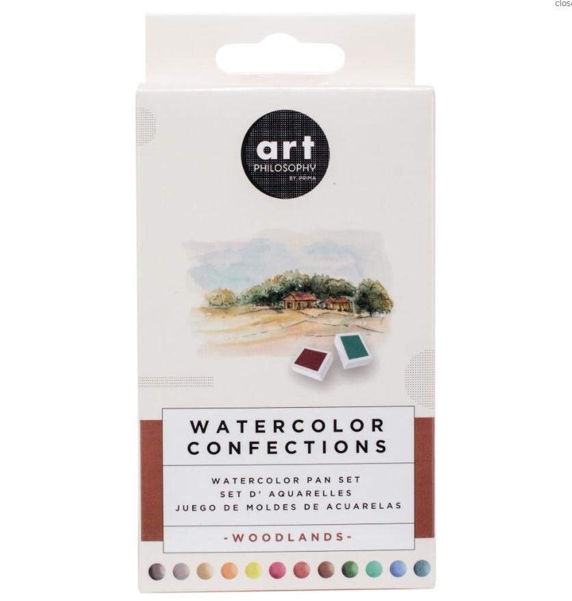 Prima Watercolour Confections Watercolour Pans Woodlands 12pk