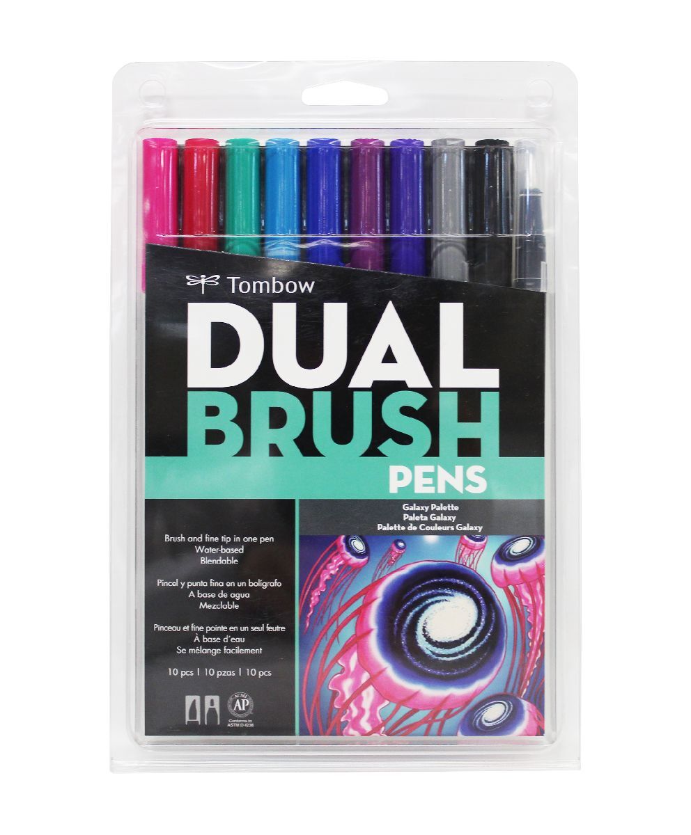 Tombow Dual Brush Pen 10pk Galaxy