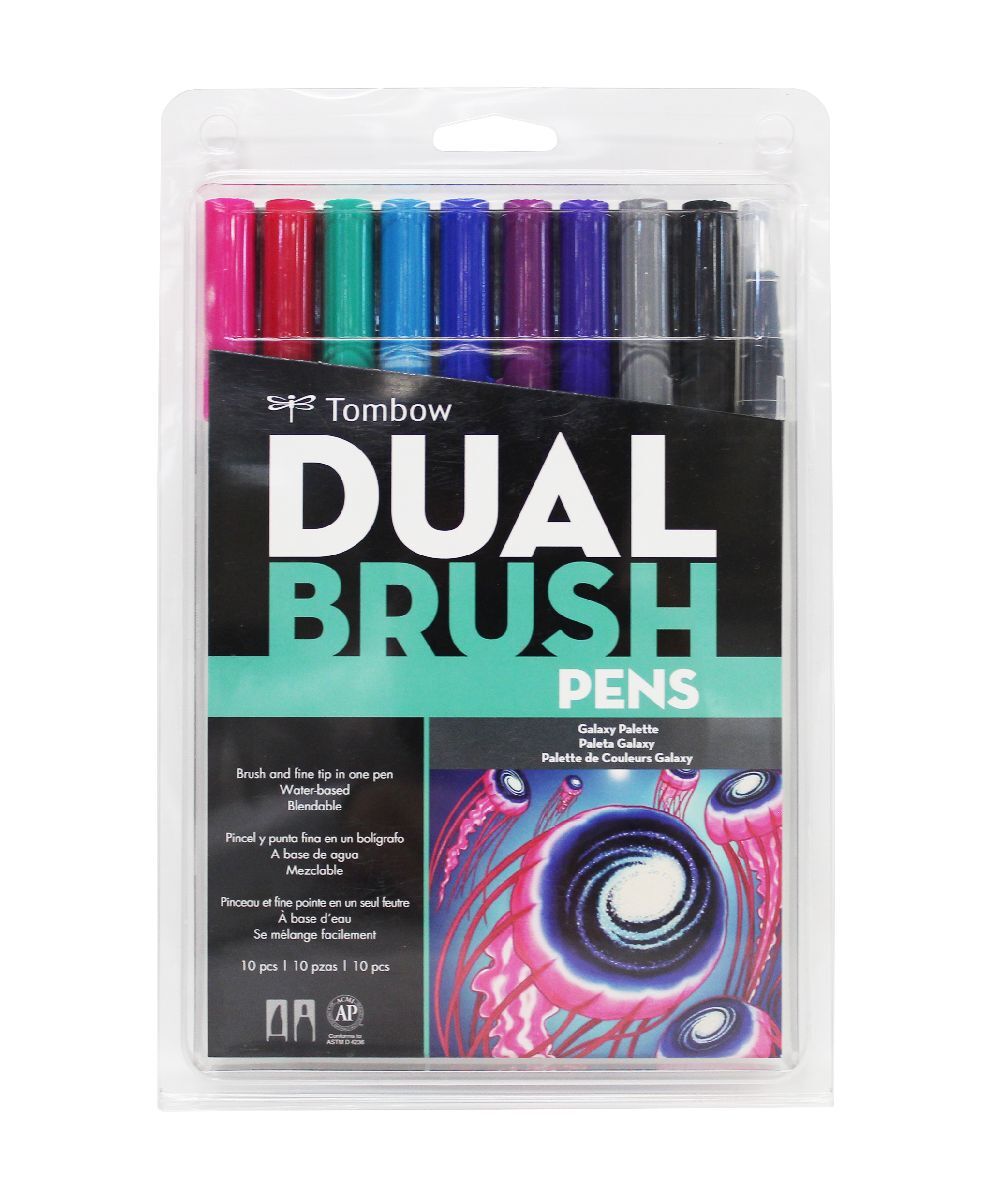 Tombow Dual Brush Pen 10pk Galaxy
