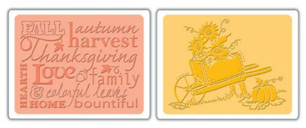 Sizzix Embossing Folders 2PK Autumn Sunflowers Set 656653 