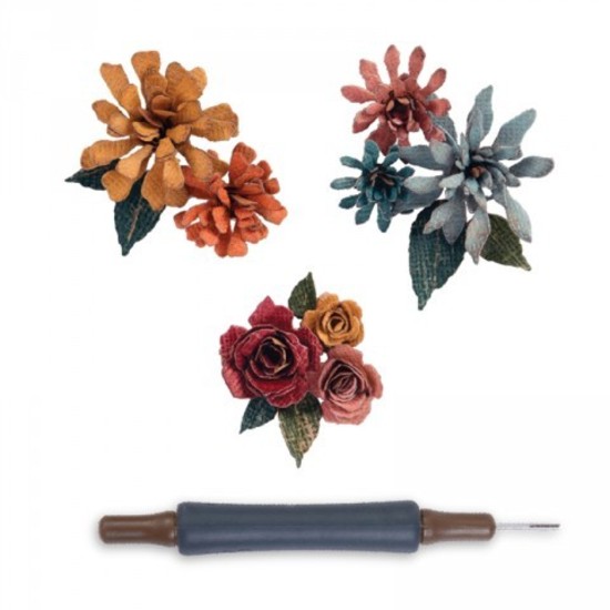 Sizzix Thinlits Tim Holtz Die Set Tiny Tattered Floral 660227 