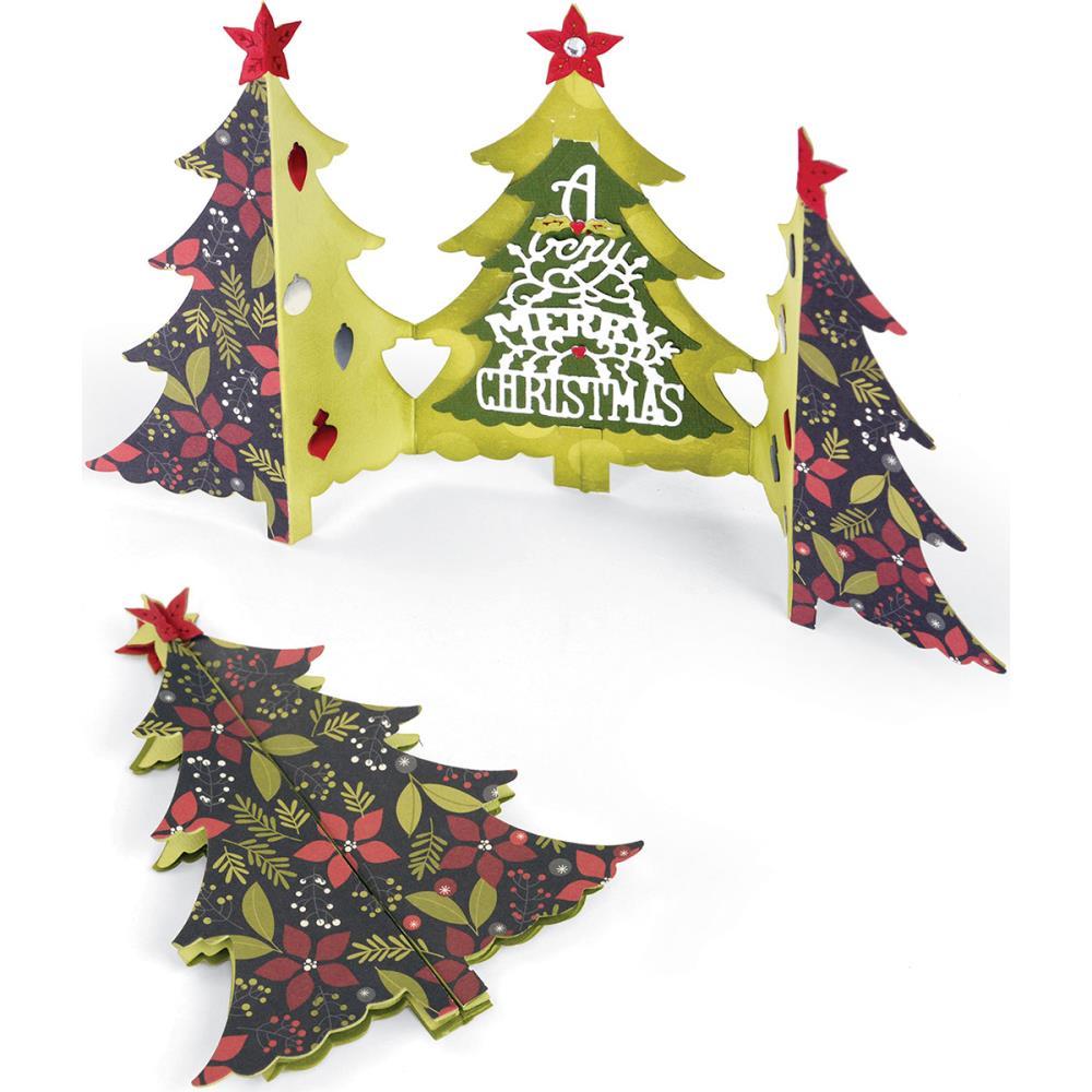 Sizzix Thinlits Die Set 6pk Christmas Tree FoldALong Card