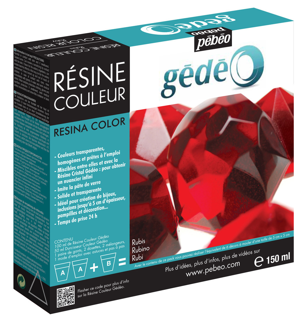 Pebeo Gedeo Colour Resin Kit 150ml Ruby