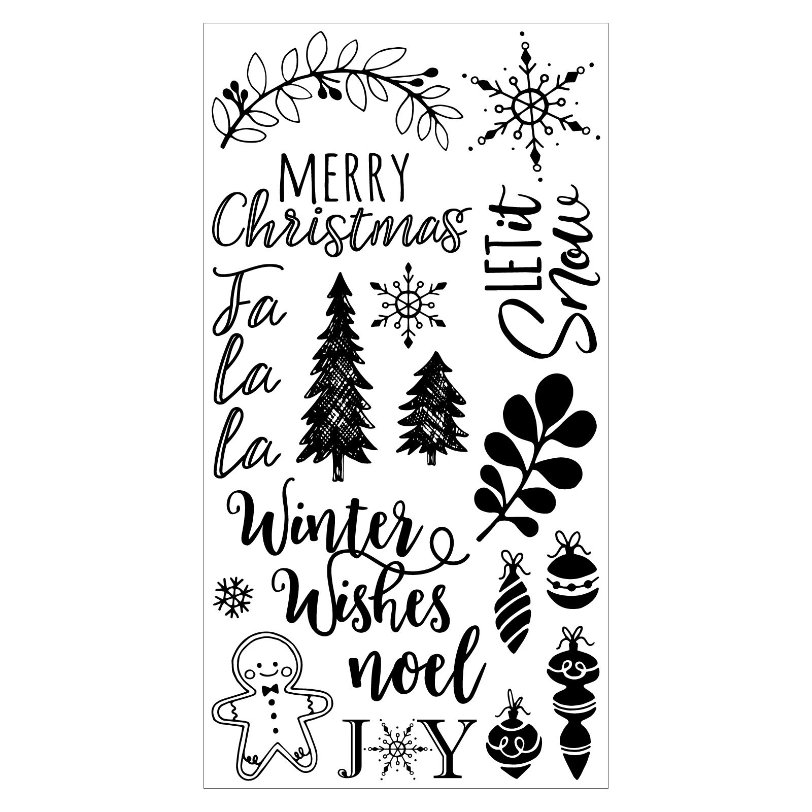 Sizzix Clear Stamp Set Winter Phrases 663614