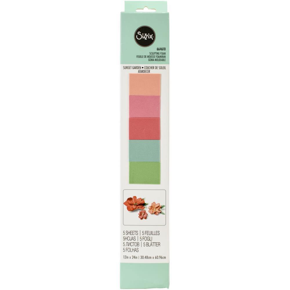 Sizzix Surfacez Sculpting Foam Sunset Garden 12x24 inch 5pk 664610