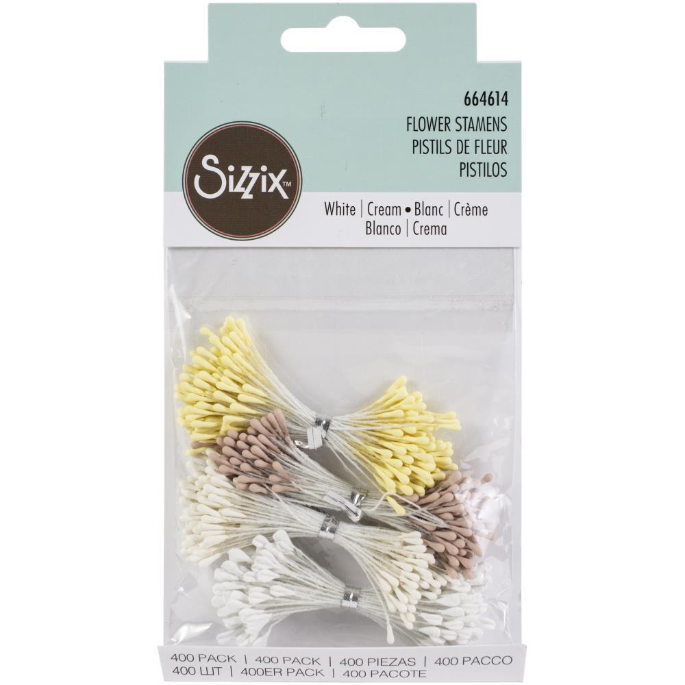Sizzix Making Essential Flower Stamens White & Cream 400pk 664614