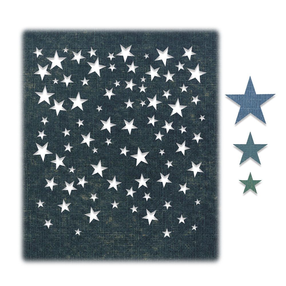 Sizzix Thinlits Die Set 4pk Falling Stars by Tim Holtz 664732