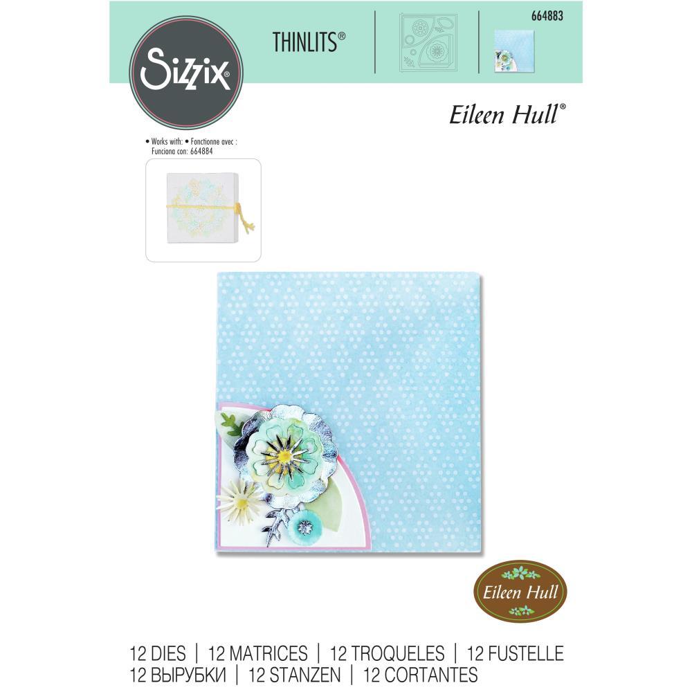 Sizzix Thinlits Dies Eileen Hull Folio Page Pocket & Flowers 664883